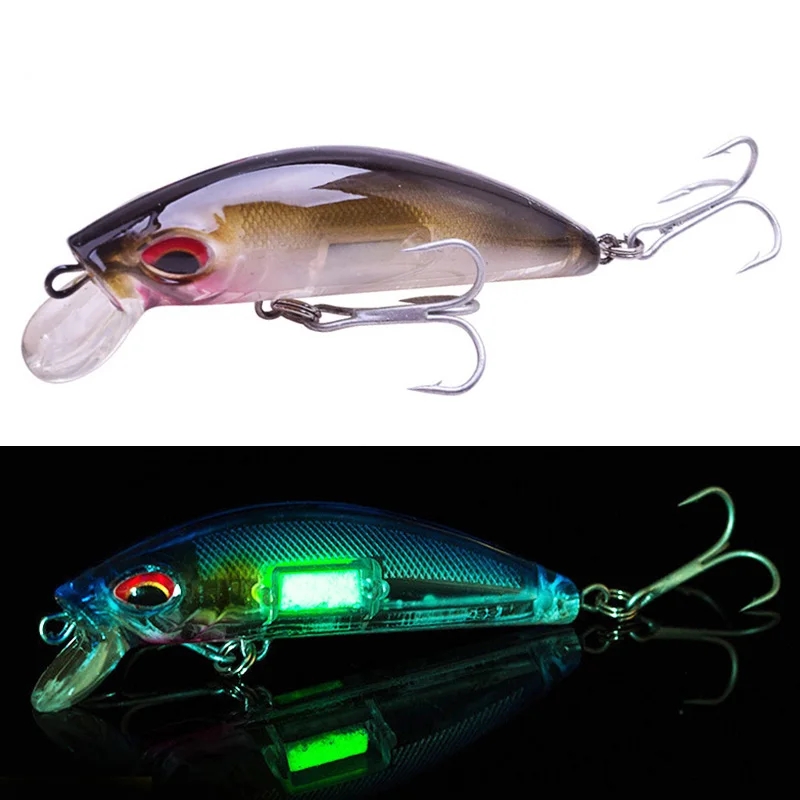 Fishing Lure Crankbait - 3D 눈 빛나는 미노우 낚시 미끼