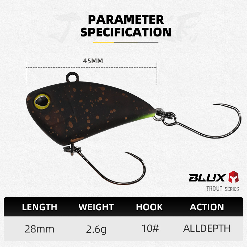 BLUX 탭댄서 28mm 2.6g 미니 VIB 립리스  - Fishing Lure Crankbait 리뷰 및 가격