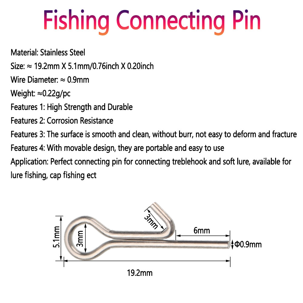 50/100개 낚시 미끼 스파이크 훅 연결 핀 바늘 고 - Fishing Lure Accessories 리뷰 및 가격