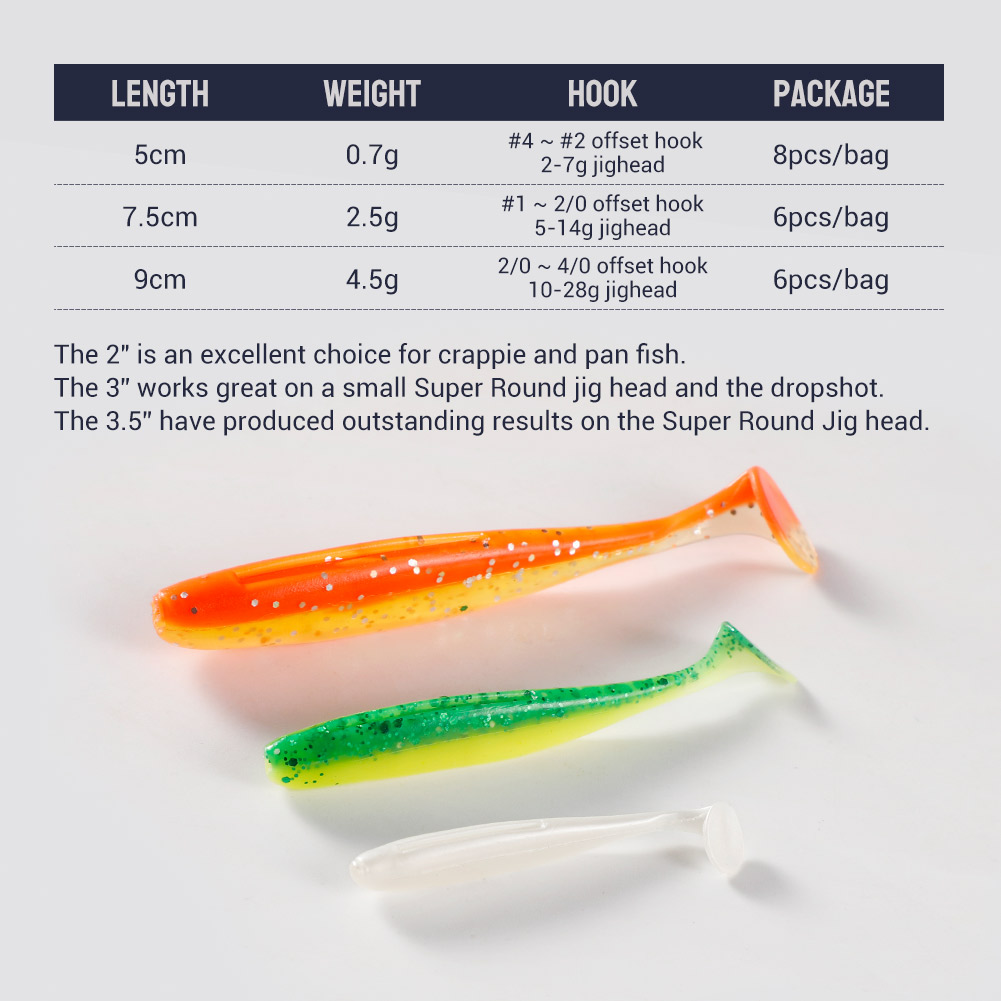 Noeby 이지 샤이너 실리콘 샤드 낚시 소프트 미끼, - Fishing Lure Soft Plastic 리뷰 및 가격