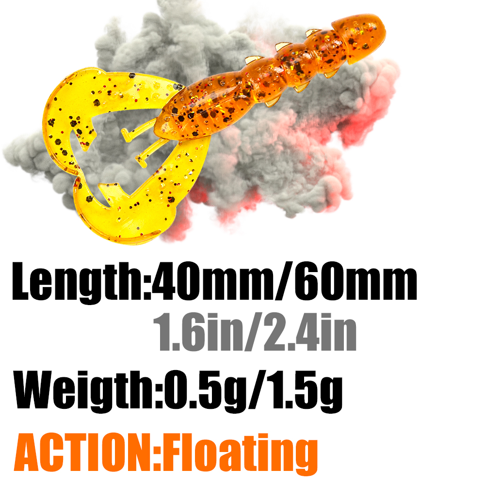 피크 플로팅 크로우스 루어 40mm 60mm 소프트 루 - Fishing Lure Soft Plastic 리뷰 및 가격