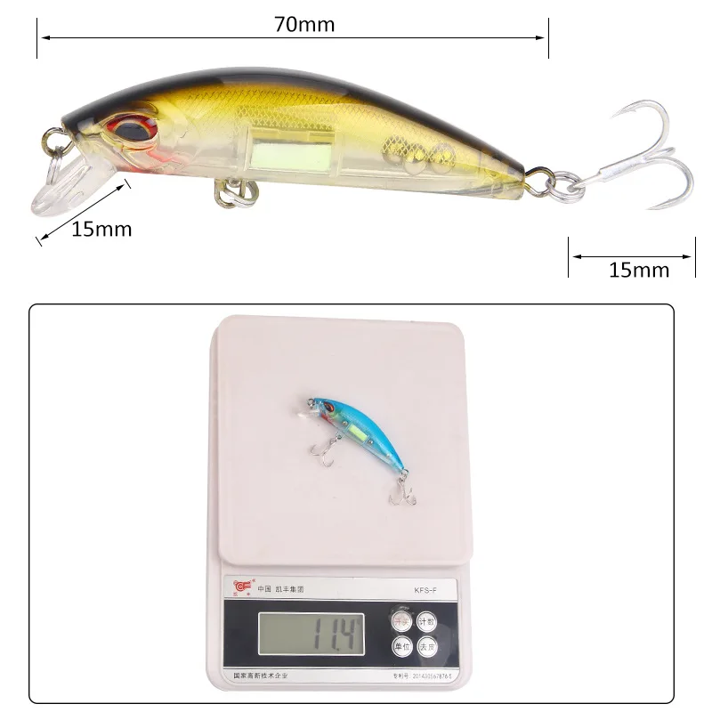 3D 눈 빛나는 미노우 낚시 미끼 7cm 11.5g 지 - Fishing Lure Crankbait 리뷰 및 가격