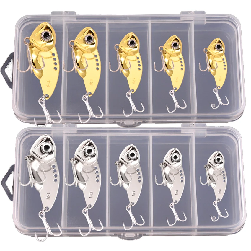 5pcs 금속 VIB 스푼 낚시 루어 5g-14g 스피 - Fishing Lure Crankbait 리뷰 및 가격