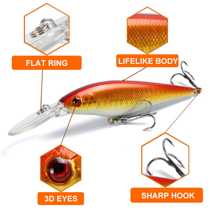 인공 플라스틱 하드 미끼 저크베이트, 미노우 낚시 루어 - Fishing Lure Jerkbait 리뷰 및 가격